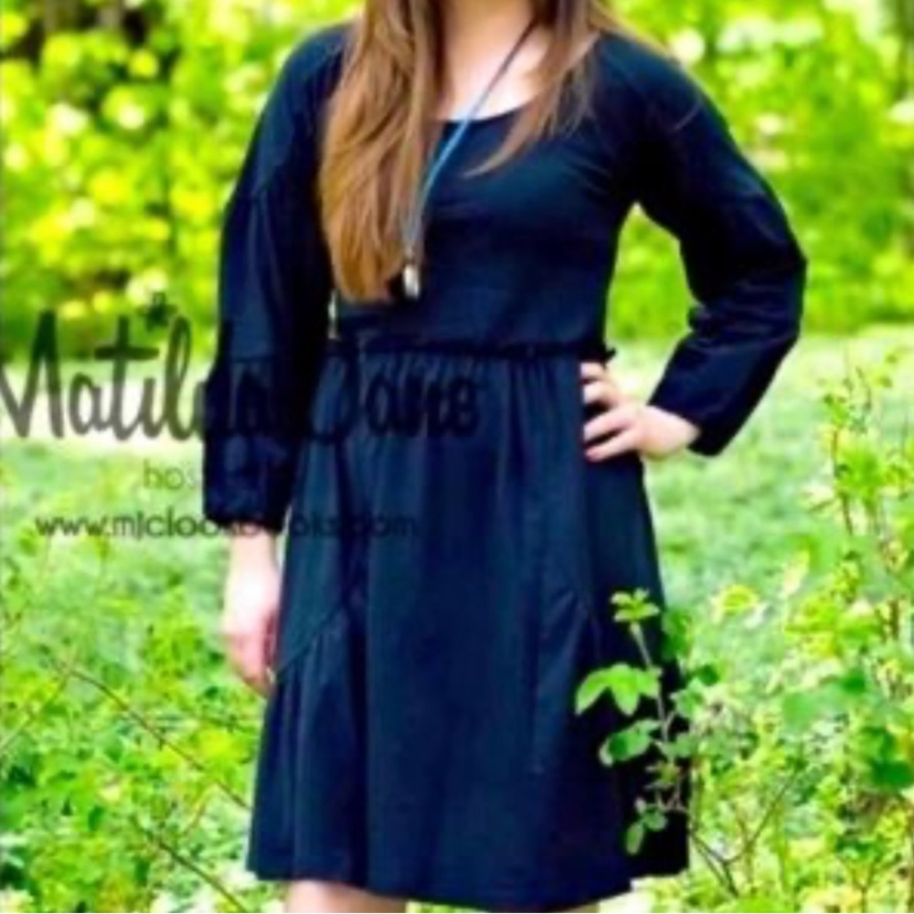 Matilda Jane Character Counts Black Charlie Dress Small